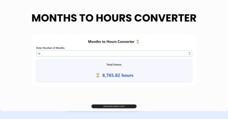 Months to Hours Converter